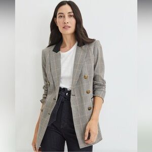 Veronica Beard Ellette Lurex-Plaid Dickey Jacket Size 0